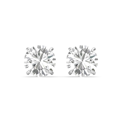 Eternal Brilliance: Adorn Your Ears with Exquisite Round-Cut Diamond Earrings!