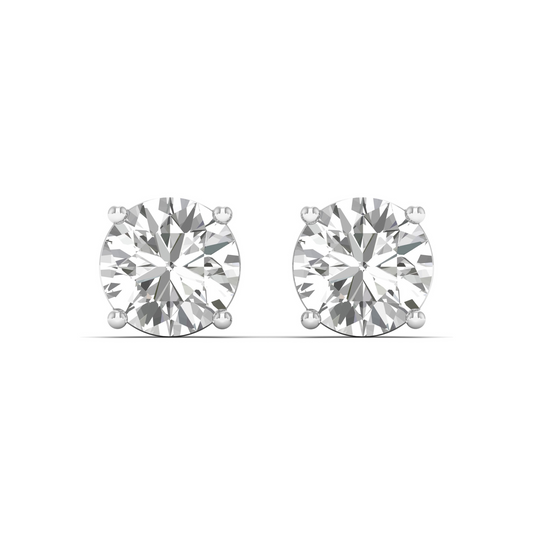 Radiant Circles: Elevate Your Elegance with our Exquisite Round-Cut Diamond Earring