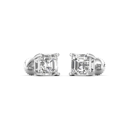 Sophisticated Glamour: Illuminate Your Look with Asscher-Cut Diamond Earrings!