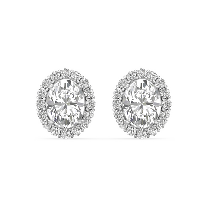 Harmony in Symmetry: Lab-Grown Diamond Earrings Featuring Round and Oval Brilliance – Elevate Your Elegance Ethically!