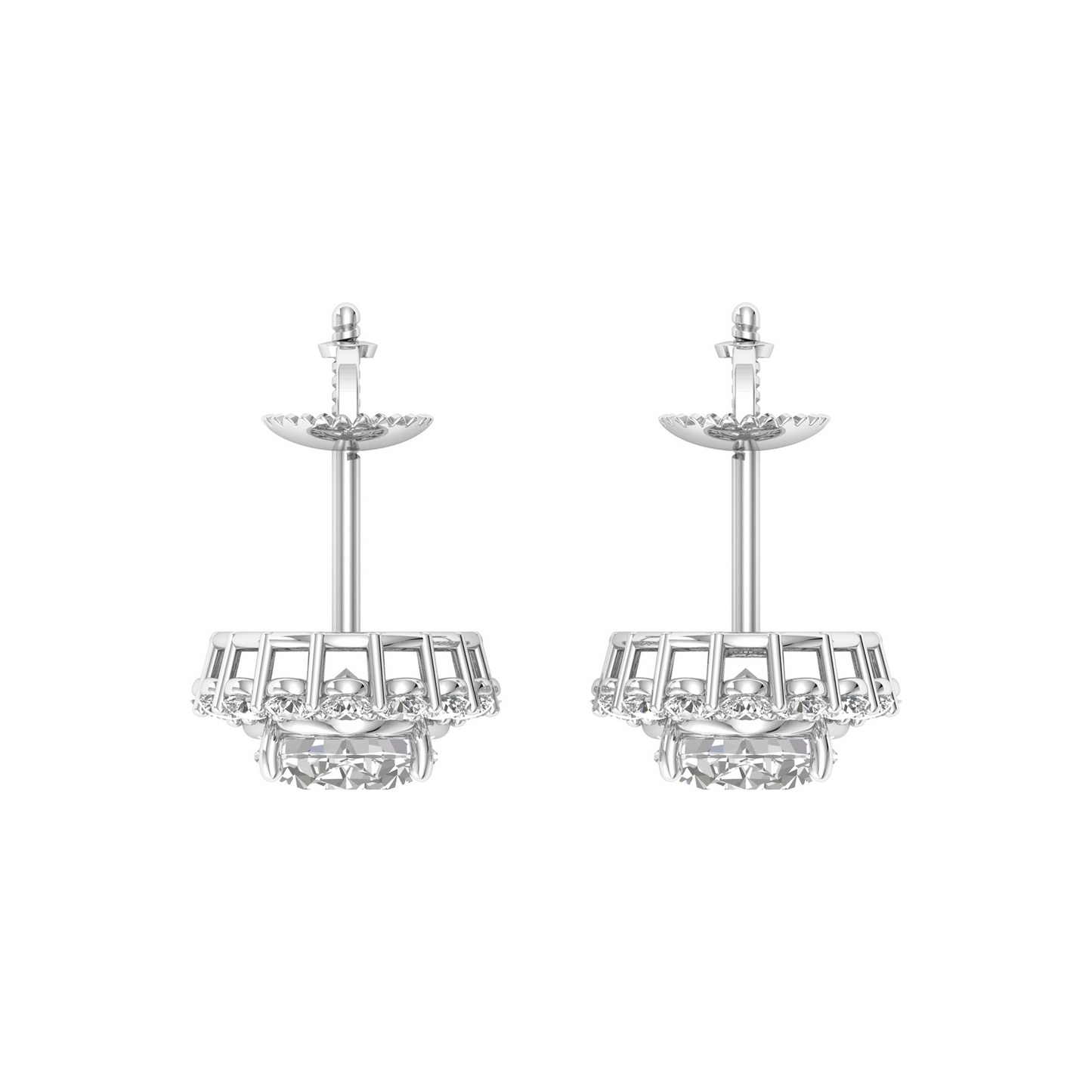 Harmony in Symmetry: Lab-Grown Diamond Earrings Featuring Round and Oval Brilliance – Elevate Your Elegance Ethically!