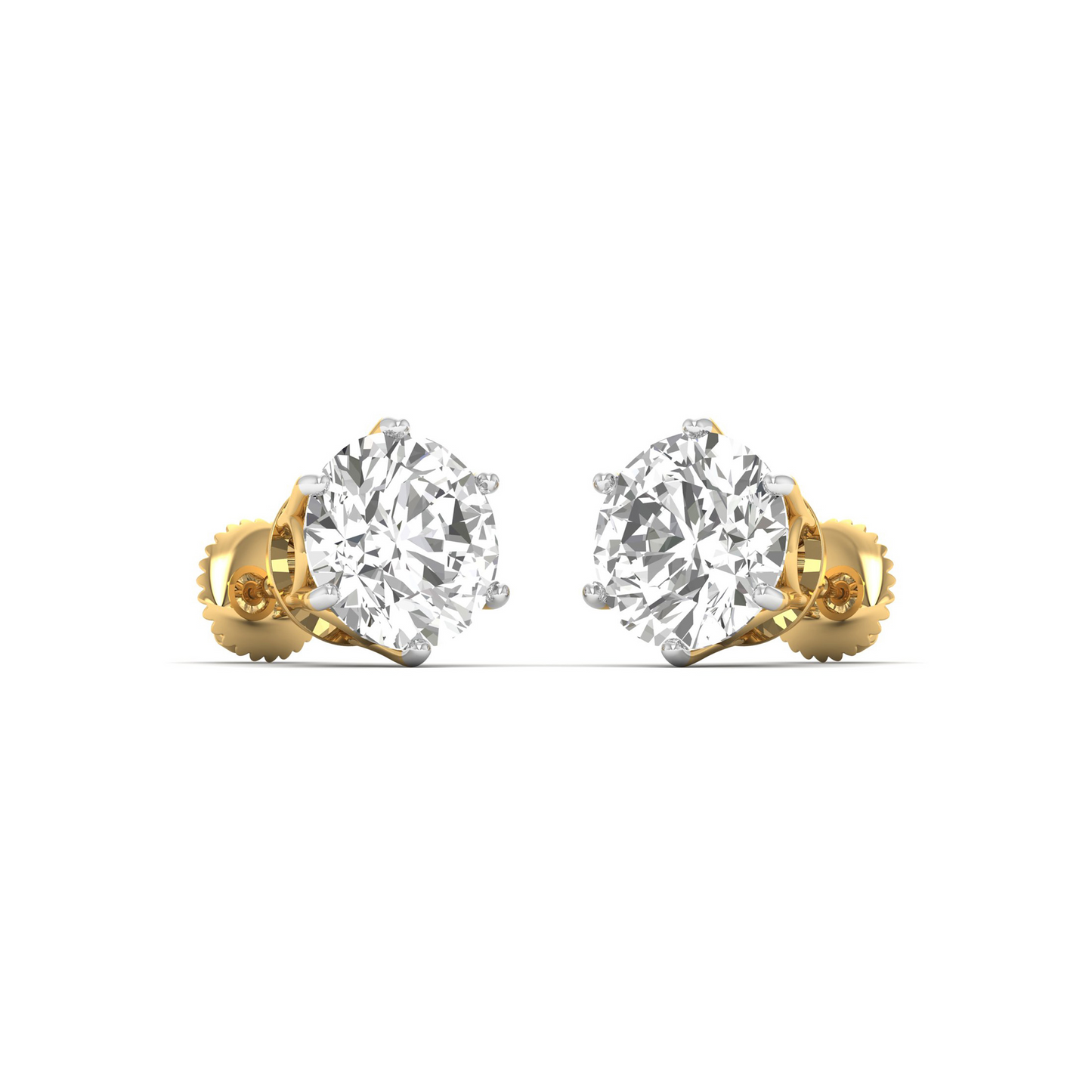 Dazzling Circles of Luxury: Round-Cut Diamond Earrings for Effortless Glamour