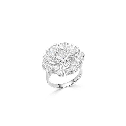 Royal Symphony: Lab Grown Diamond Ring in Princess, Mix Round, Pear, and Marquise Elegance