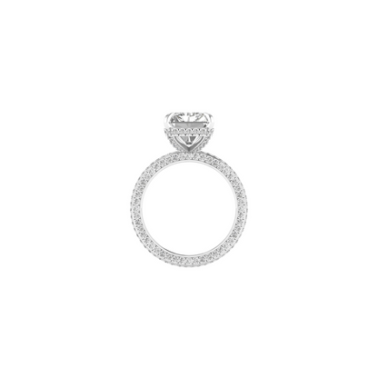 Circle of Radiance: Lab Grown Diamond Ring in Striking Round and L. RD Shapes