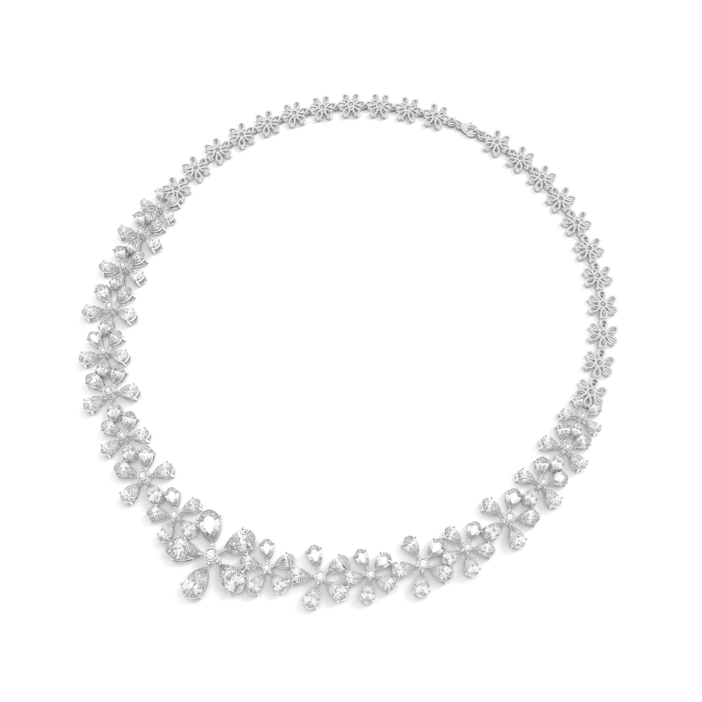 Timeless Beauty: Lab-Grown Diamond Necklaces in Pear and Round Shape