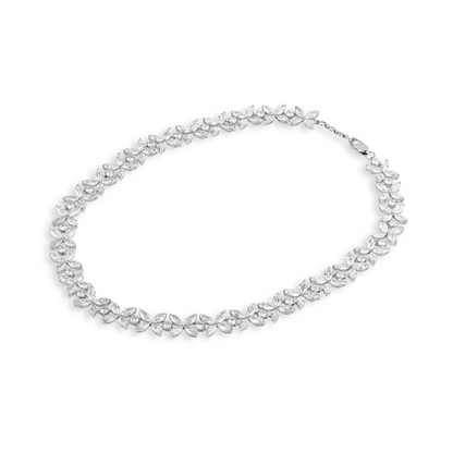 Harmony in Sparkle: Mesmerizing Diamond Necklace with a Blend of Round and Marquise Cuts