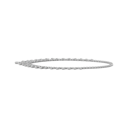 Graceful Harmony: A Mesmerizing Blend of Oval and Pear-Cut Diamonds in Our Stunning Necklace