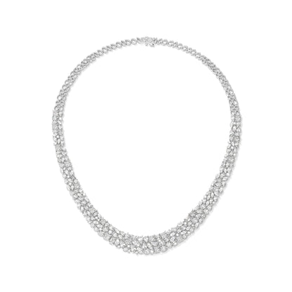 Symphony of Splendor: Lab-Grown Diamond Necklace Showcasing Round, Pearl, Oval, Princess, Marquise, and Emerald Brilliance