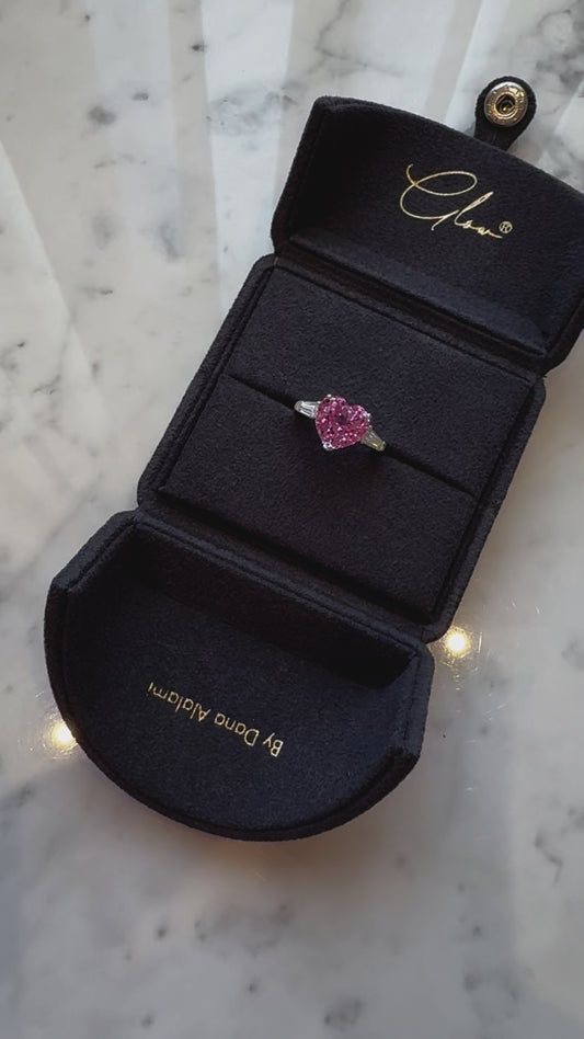 Dazzling Heart Shaped Pink Sapphire Ring