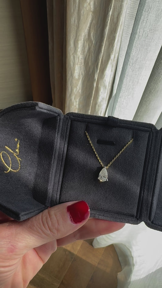 5 Carat of Absolute Perfection: Pear Cut Lab-Grown Diamond Pendant
