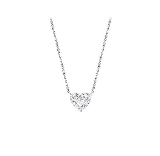 Heartfelt Radiance: Embrace Elegance with a 3 Carat Heart-Shaped Diamond Necklace
